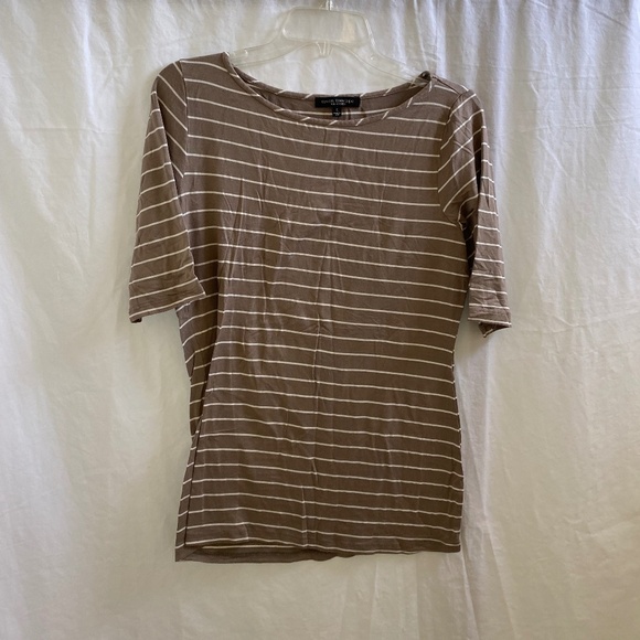 Women's Striped Boat-neck Top Size: Large - Picture 2 of 6